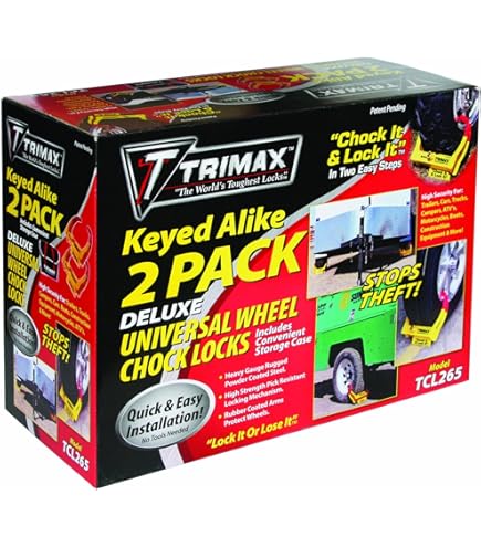 Amazon.com: Trimax TCL275 Wheel Chock Lock 2-Pack : Trimax: Automotive